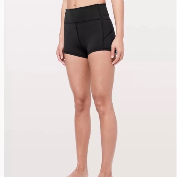 Lululemon Black High-Waisted Shorts Size 8 - Picture 1 of 7